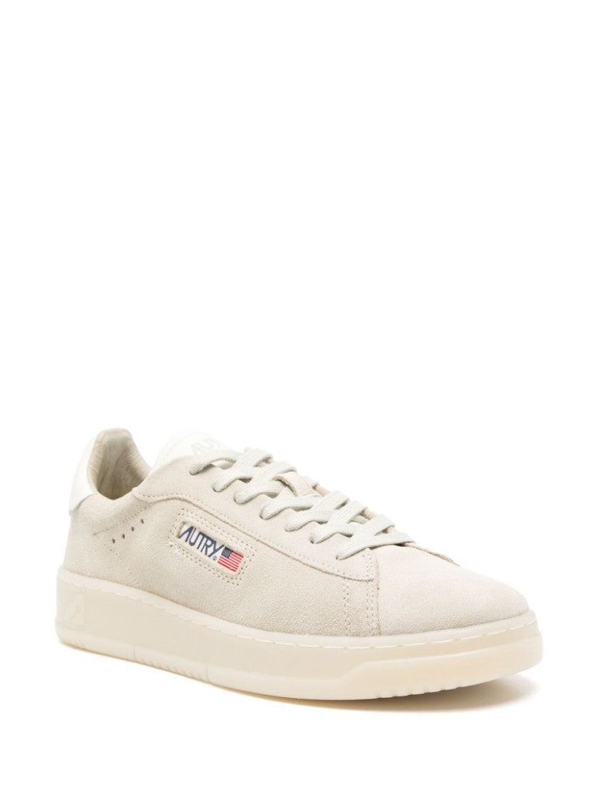 Autry Low-Top Beige Suede Sneakers