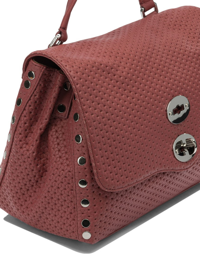 Zanellato Textured Leather Handbag With Turn-Lock Closure