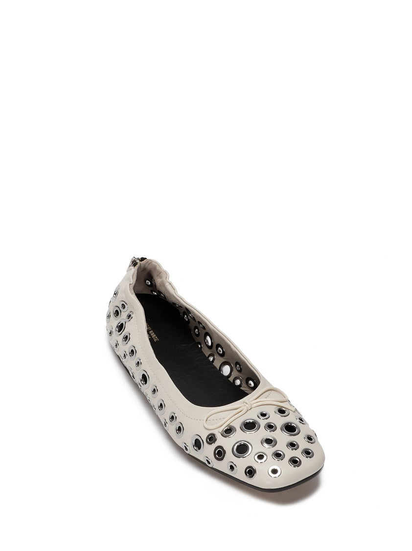 Golden Goose Leather Ballerinas With Eyelets