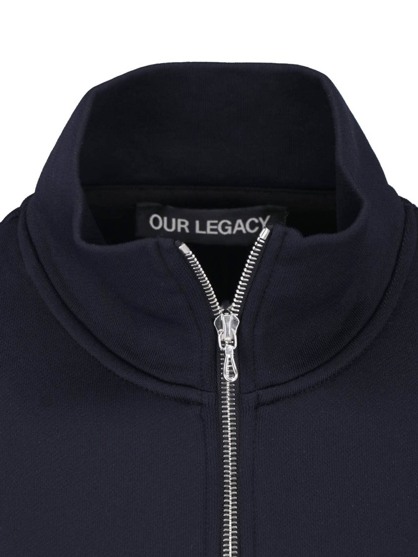 Our Legacy Black Zip-Through Cotton-Blend Sweatshirt