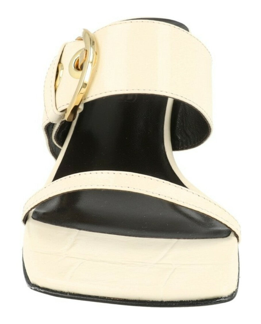 By Far Bettina Croc Embossed Mules
