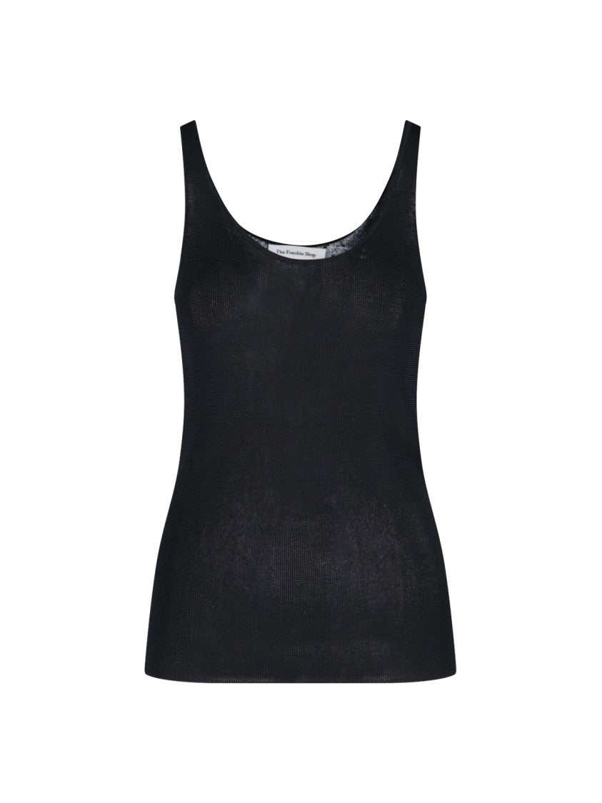 The Frankie Shop "Rivo" Knit Tank Top – Black