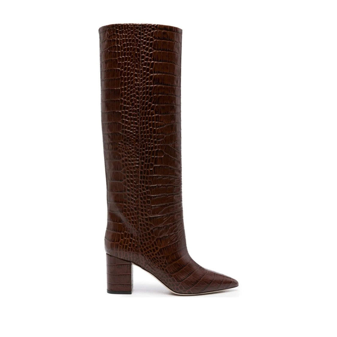 Paris Texas Brown Anja Calf Leather Crocodile Boots