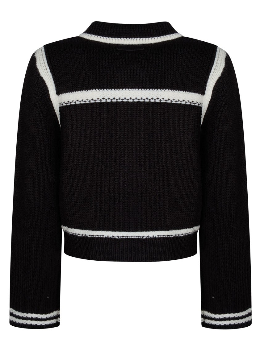 Pinko New Sulcis Metallic Button Chunky Knit Jacket