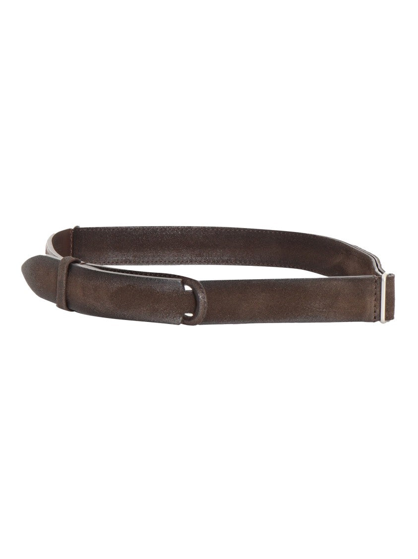 Claudio Orciani Suede Leather Belt With Design