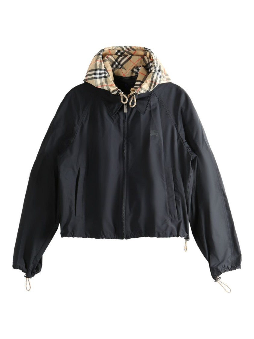 Burberry Cropped Black Jacket With Hood