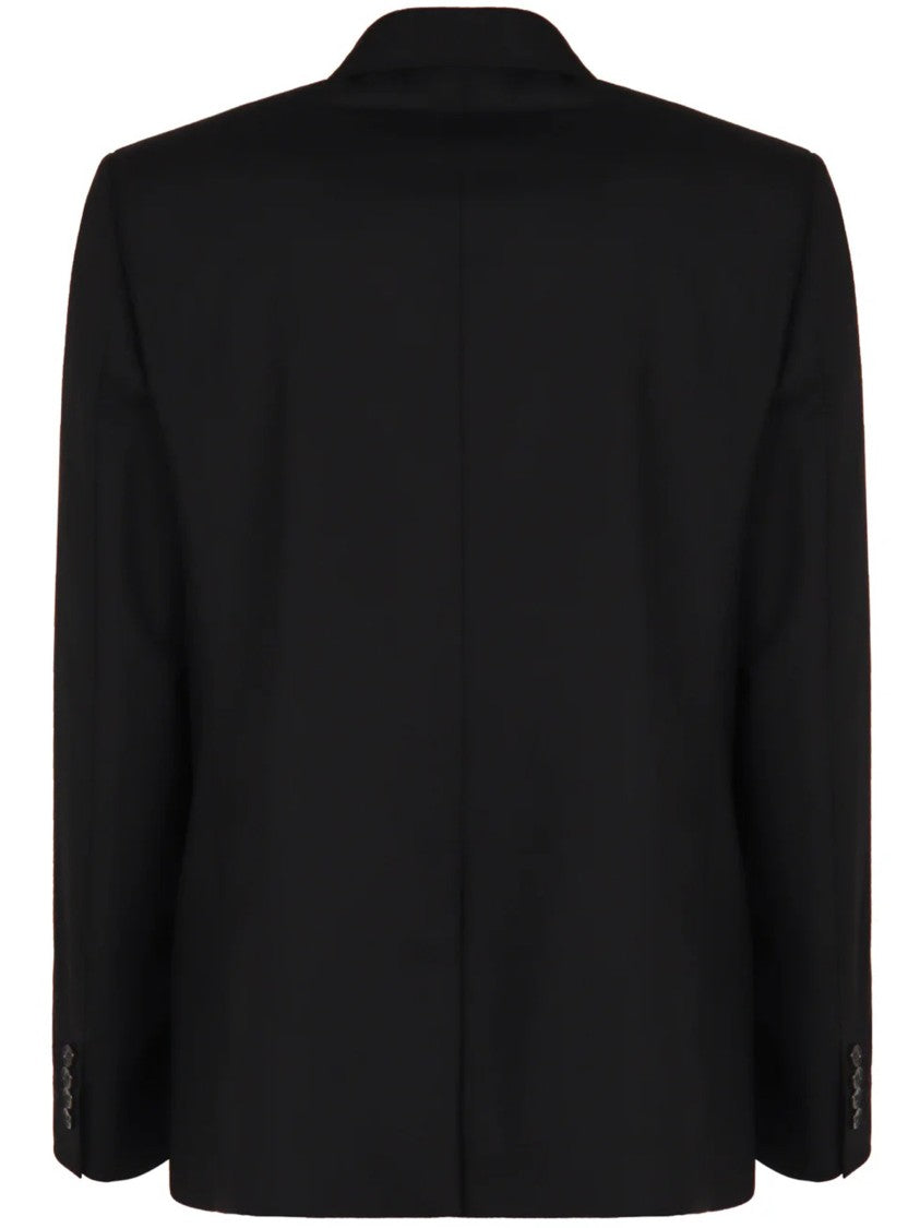 Gucci Black Double-Breasted Structured Wool Jacket