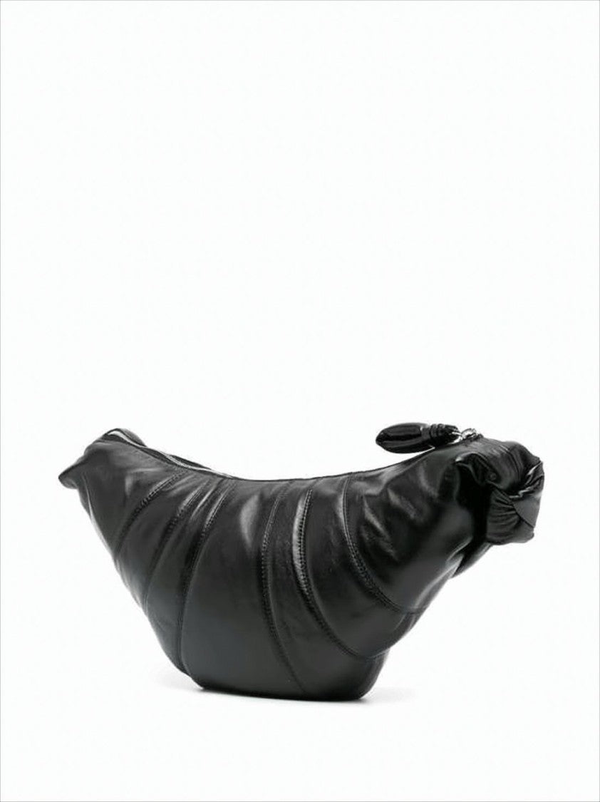 Lemaire Curved Lambskin Leather Belt Bag With Padded Strap