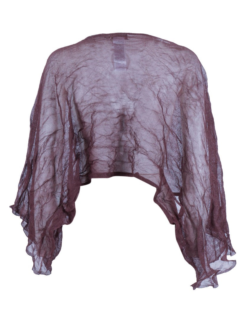 Antonelli Firenze Cropped Sheer Flowing Blouse