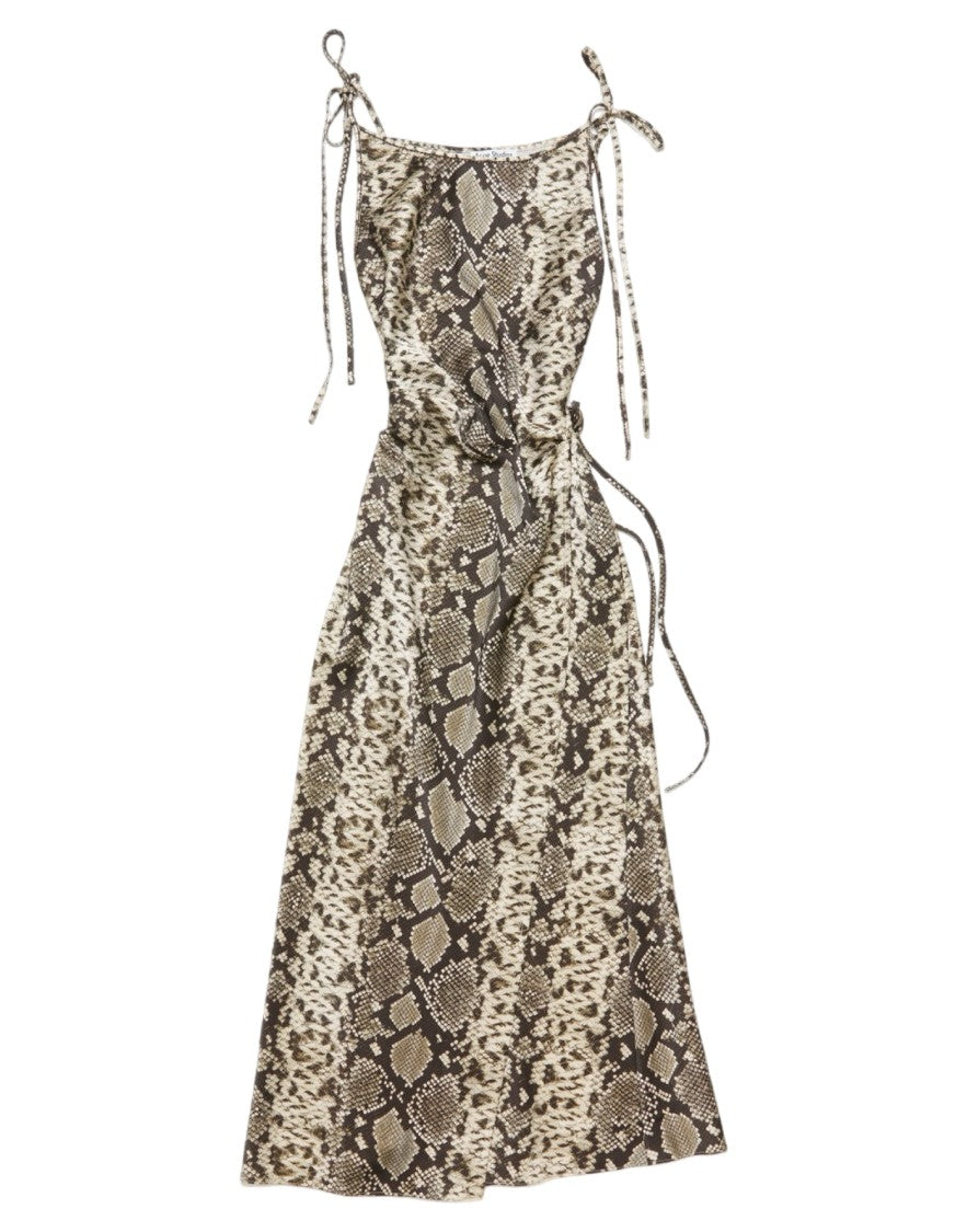 Acne Studios Snake Print Midi Dress
