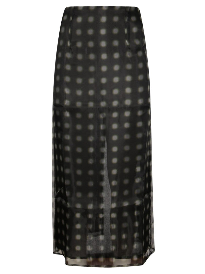 16Arlington Semi-Transparent Design Midi Skirt