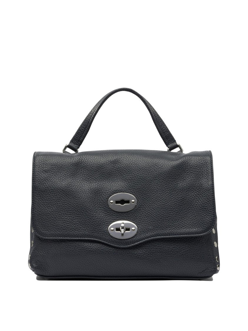 Zanellato Textured Leather Handbag With Dual Turn-Lock Closure