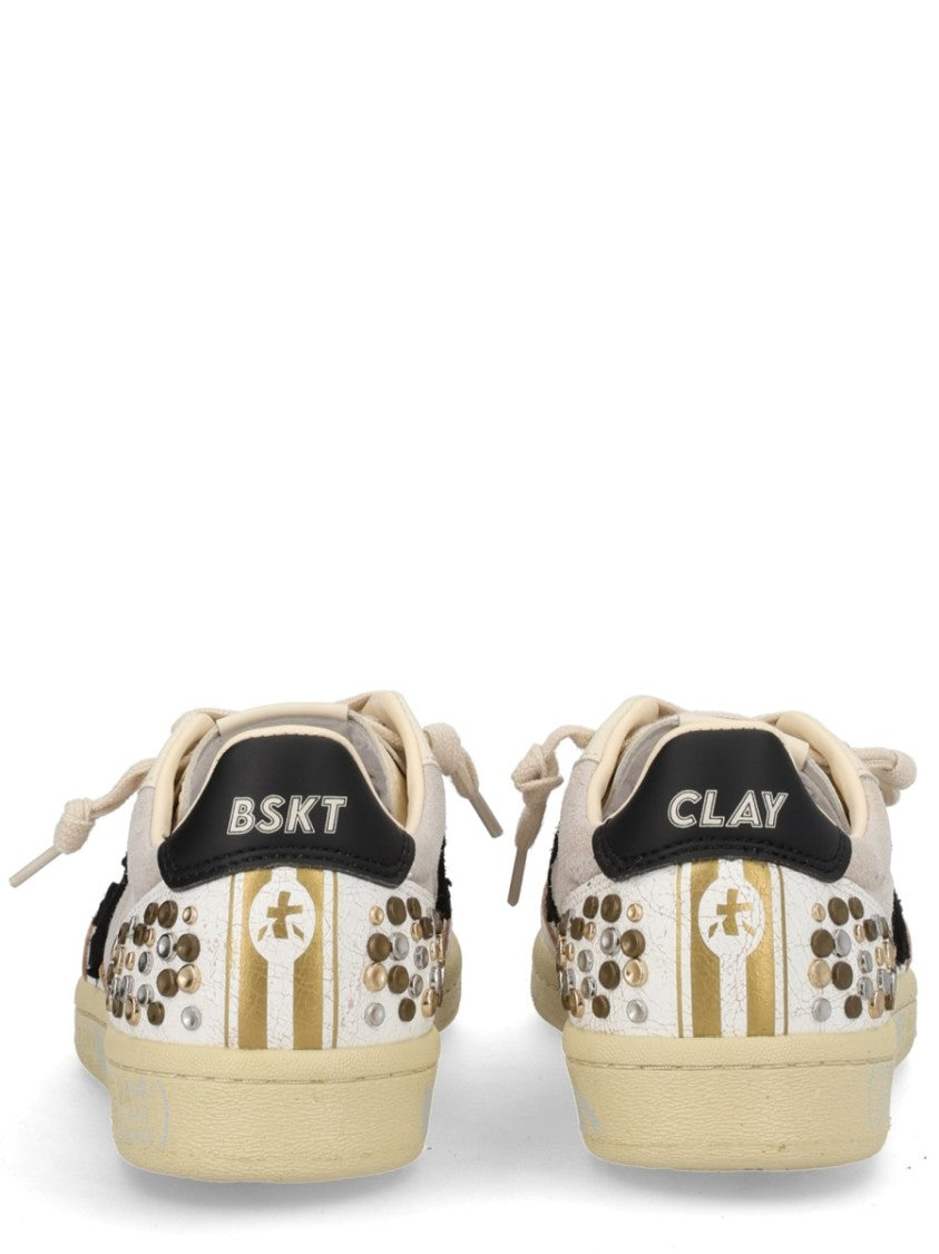 Premiata Bsktclad Calf Leather Sheepskin Sneakers