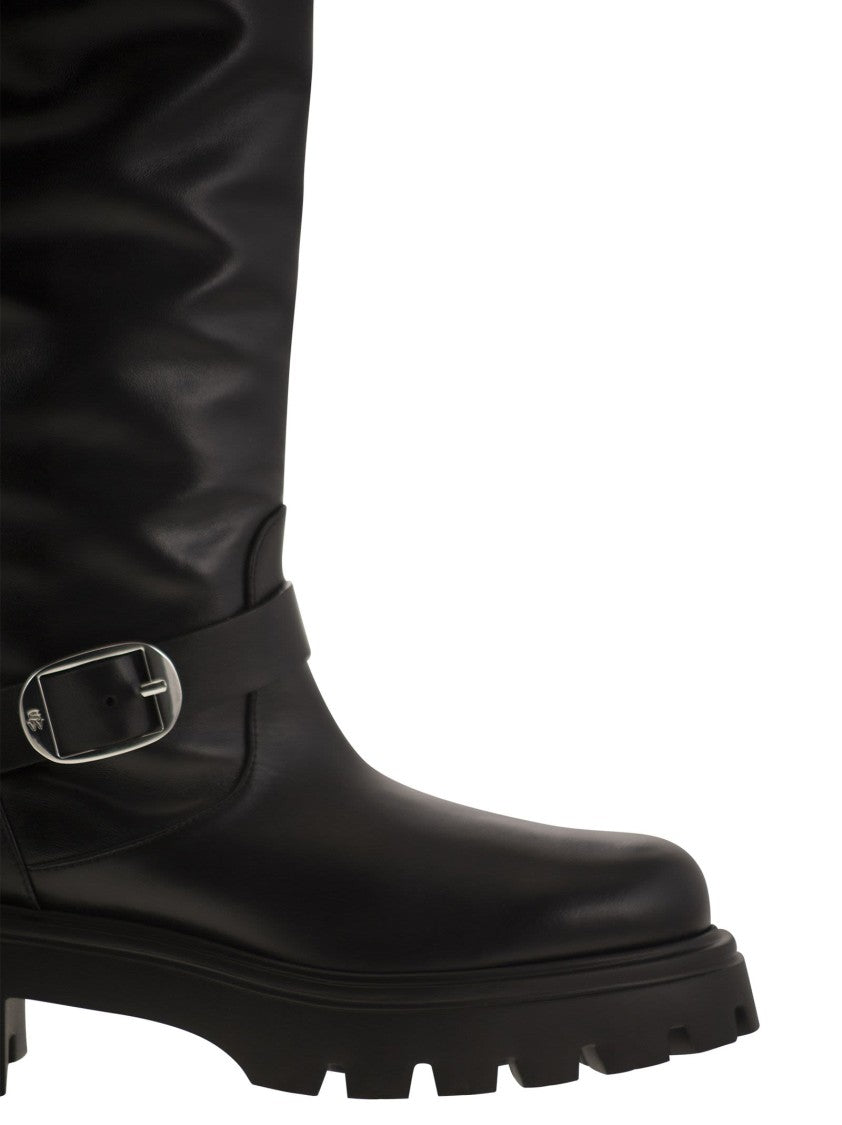 Stuart Weitzman Emerson Moto - Leather Boot