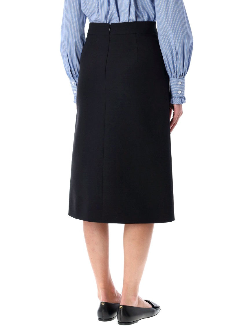 Valentino Garavani Valentino Wool Midi Skirt