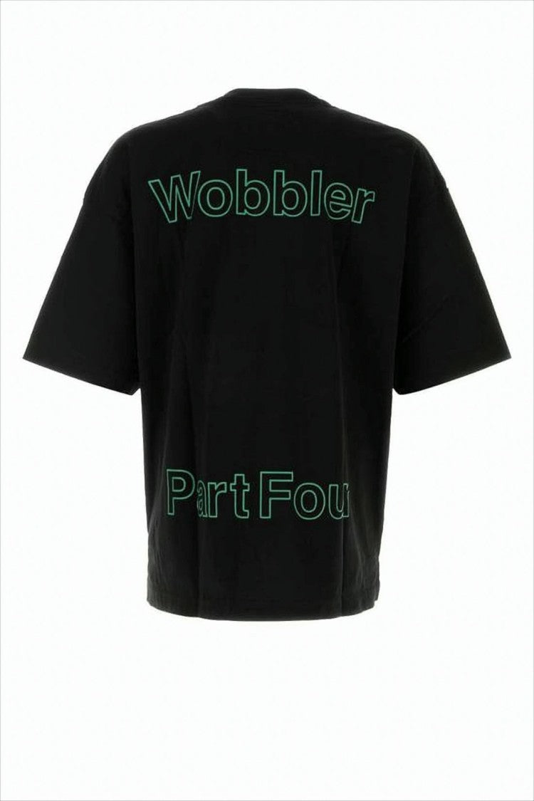 Maison Mihara Yasuhiro Boxy Black Short-Sleeve T-Shirt With Contrasting Graphics