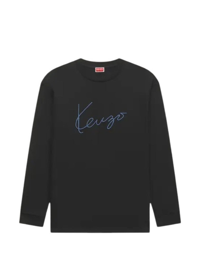 Kenzo Black Relaxed Fit Long-Sleeve T-Shirt