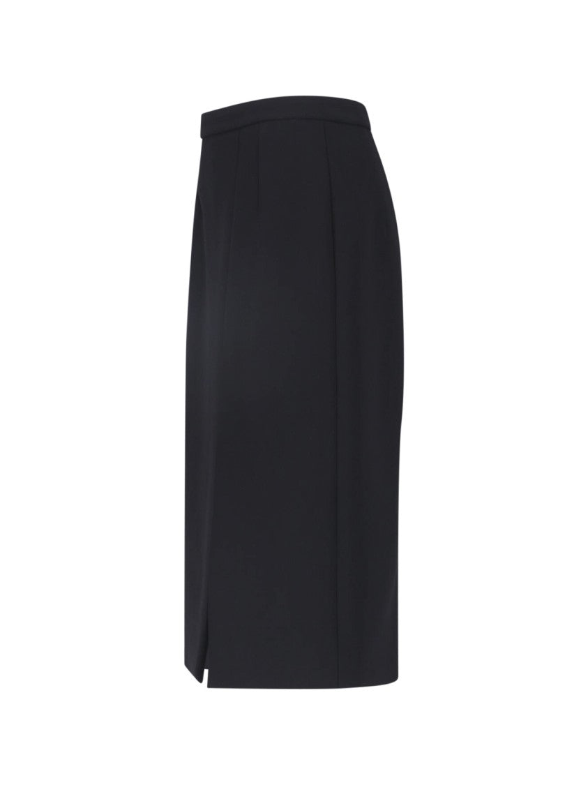 Dolce & Gabbana Straight Front-Slit Fitted Midi Skirt