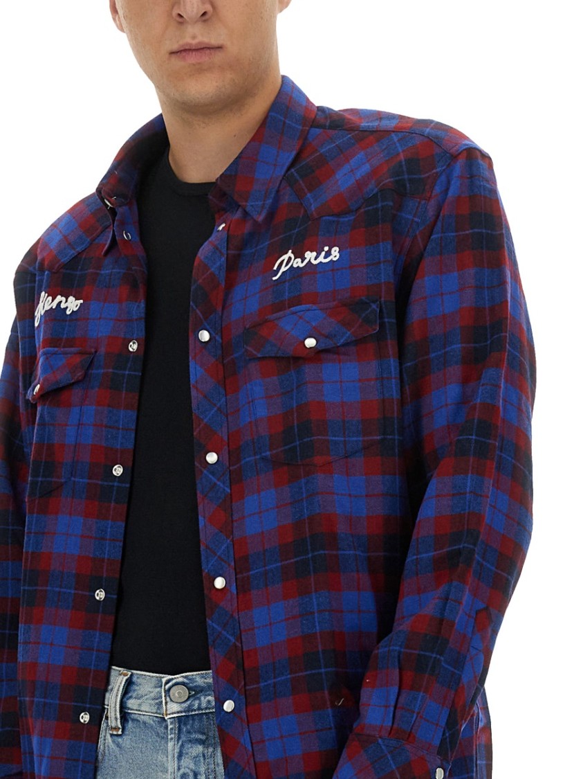 Kenzo Western Shirt With Logo