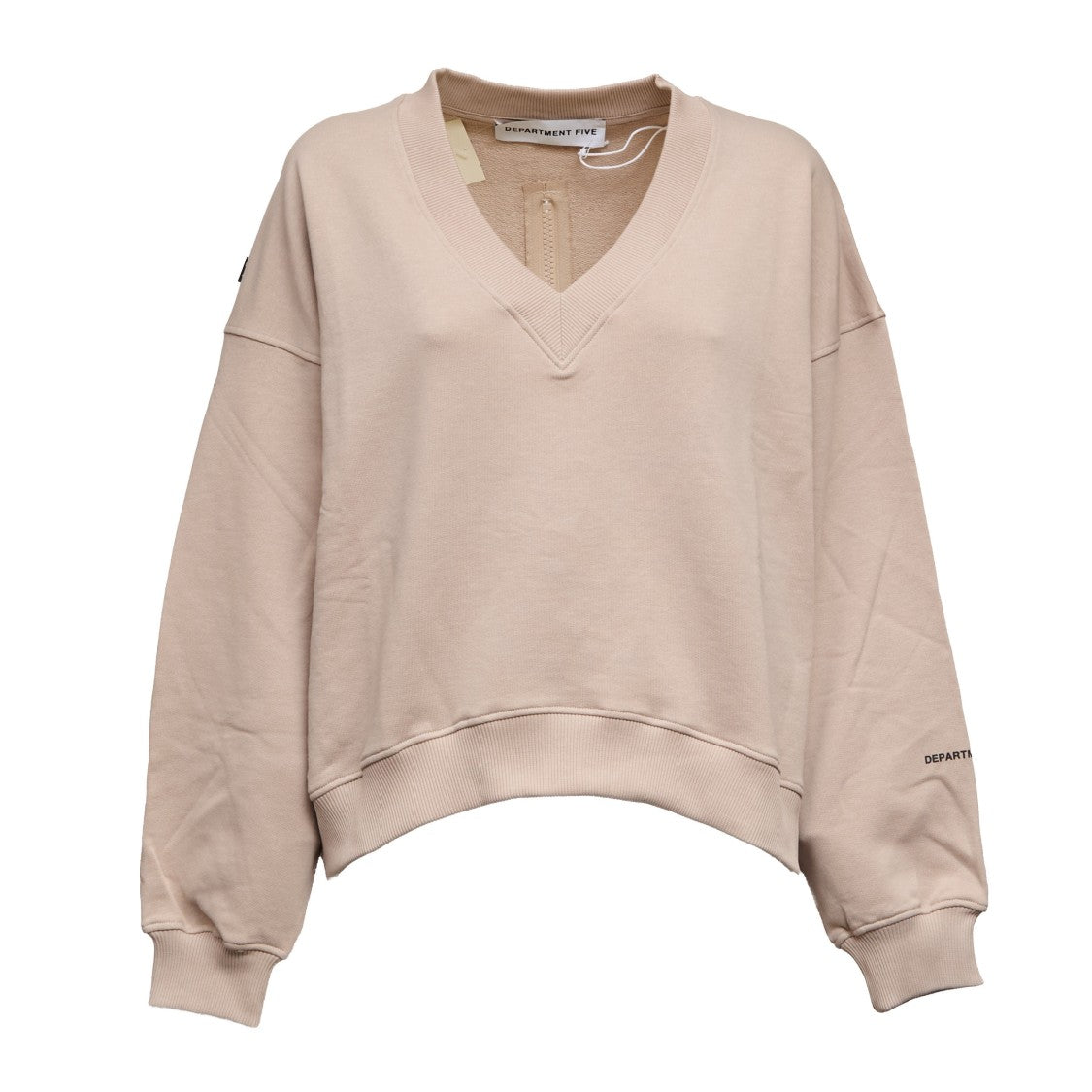 Department Five Rare V-Neck Zip-Back Sweatshirt