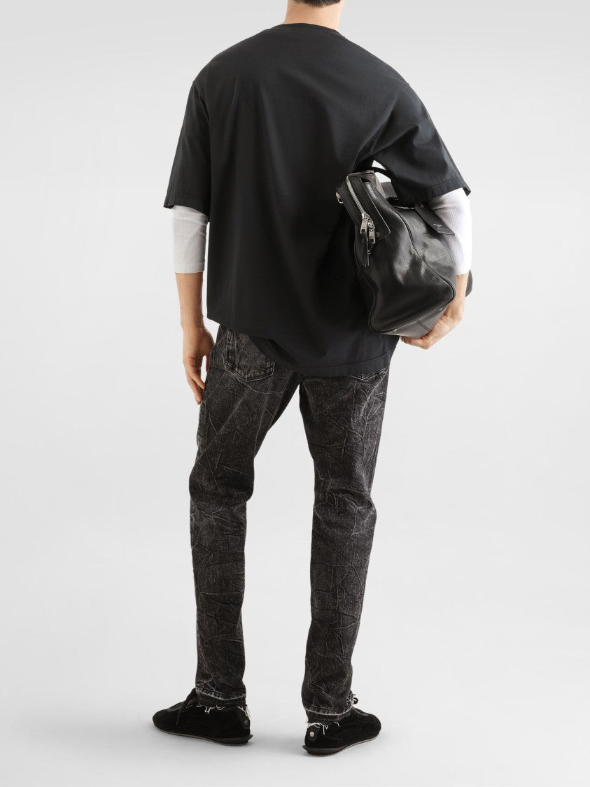 Dolce & Gabbana Relaxed Fit Black T-Shirt With Distinctive Logo Design