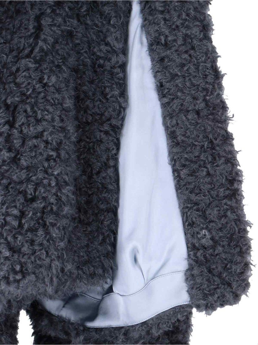 Seafarer Structured Grey Jacket With High Collar And Zipper Closure