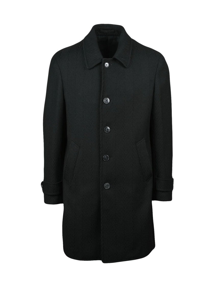 L.B.M. 1911 Black Wool-Blend Coat
