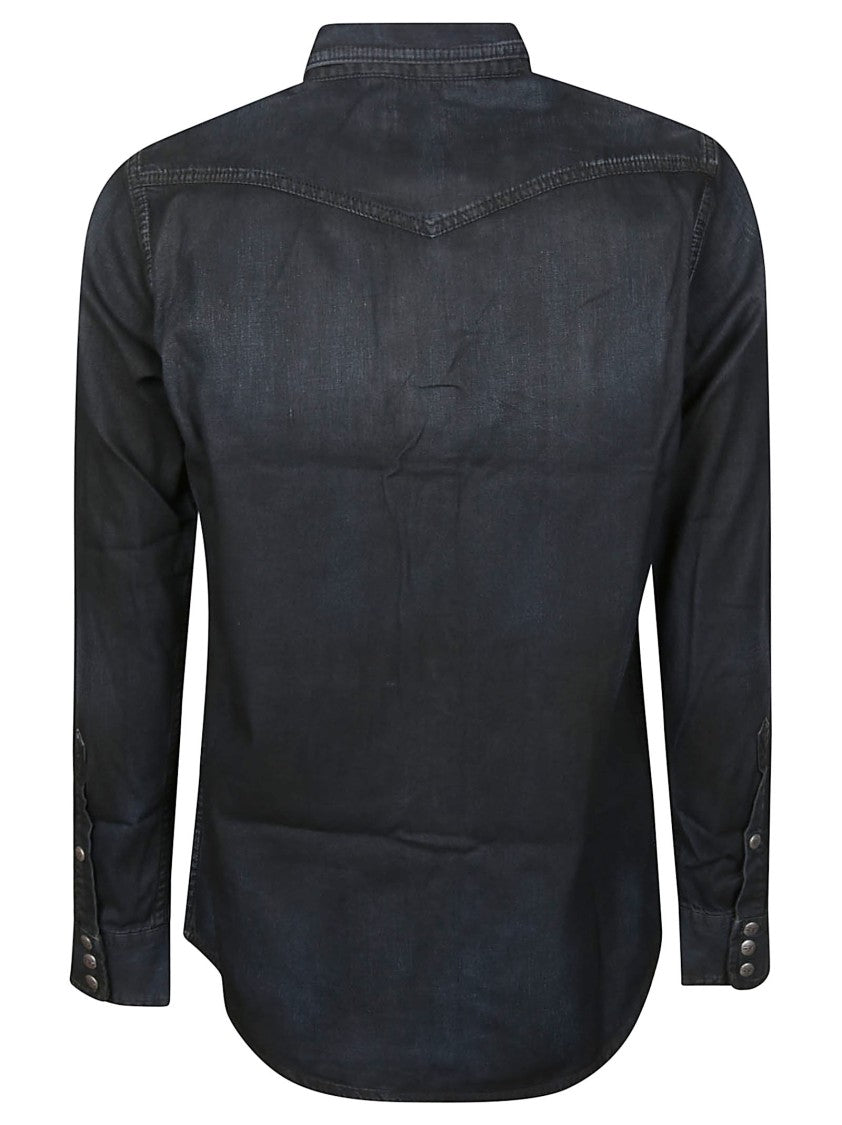 Diesel D-Vega Snap Button Cotton Shirt
