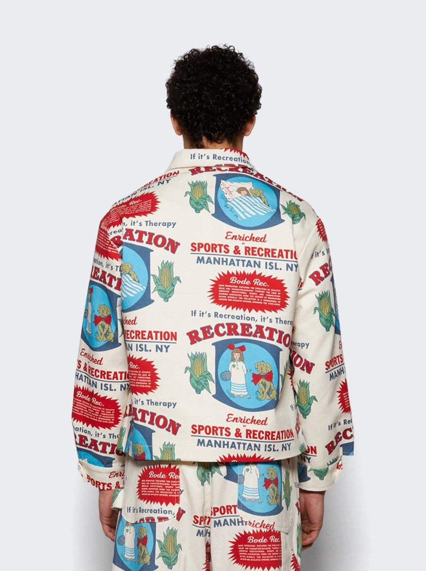 Bode Enrichment Jacket White And Multicolor