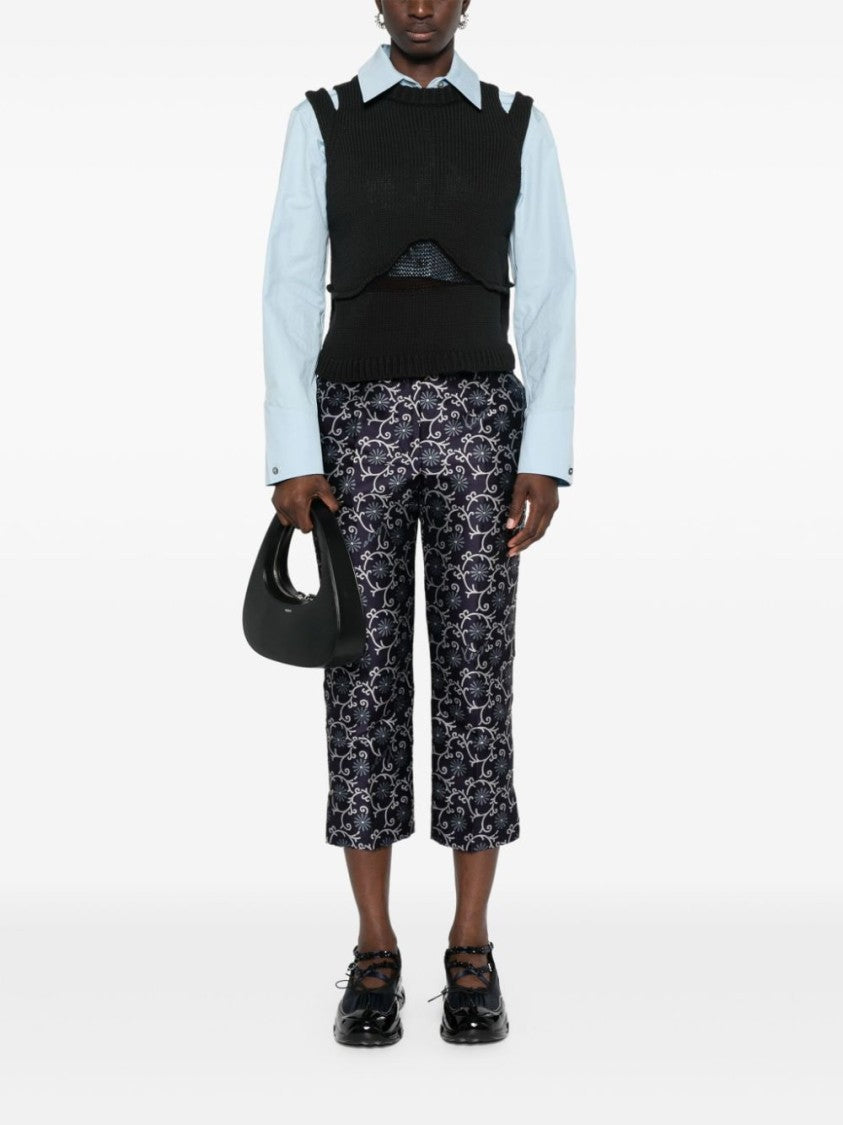 Kenzo Midnight Blue Cropped Trousers