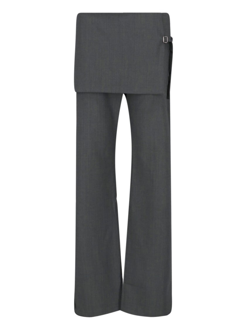 Paloma Wool Grey Archive Layered Straight-Leg Pants
