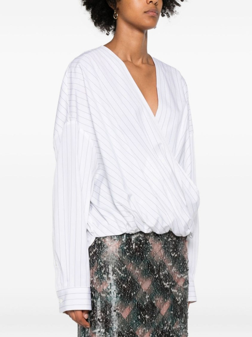 Dries Van Noten Draped Relaxed-Fit Shirt With Wrap-Style Front
