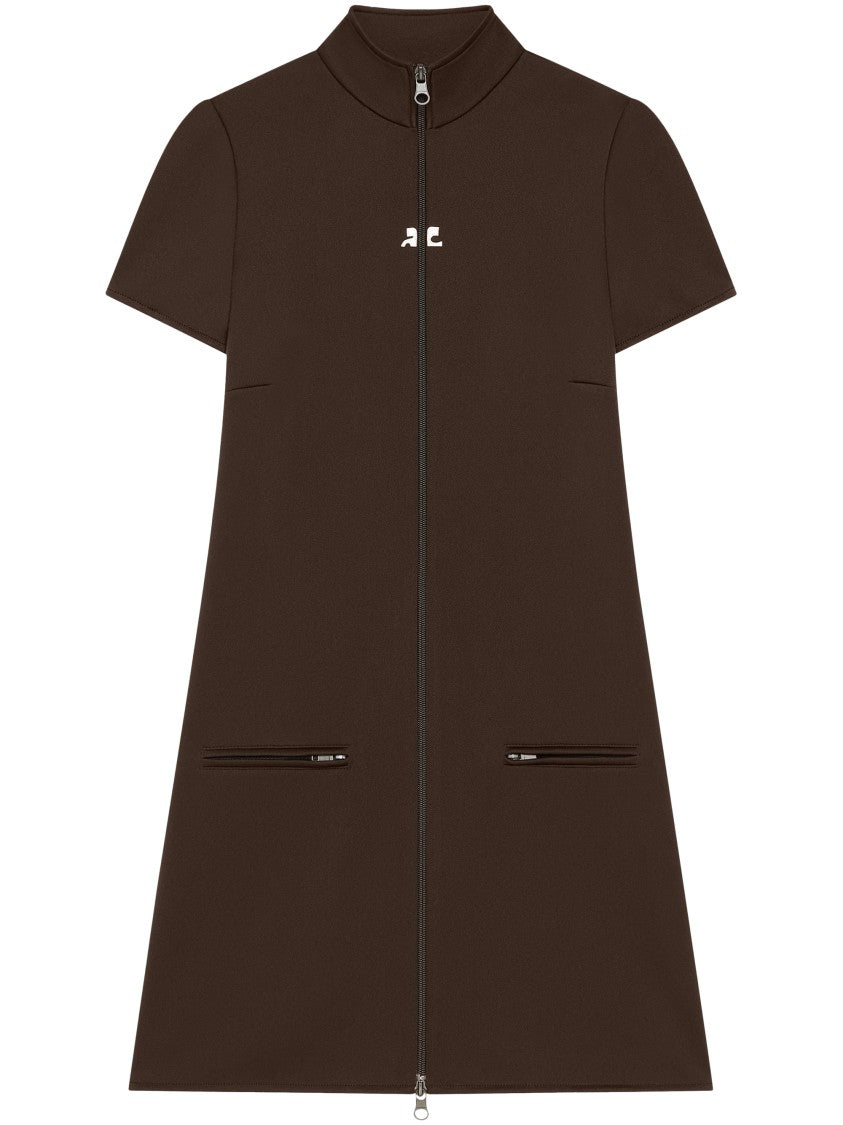 Courrèges Sporty Interlock Fabric Mini Dress