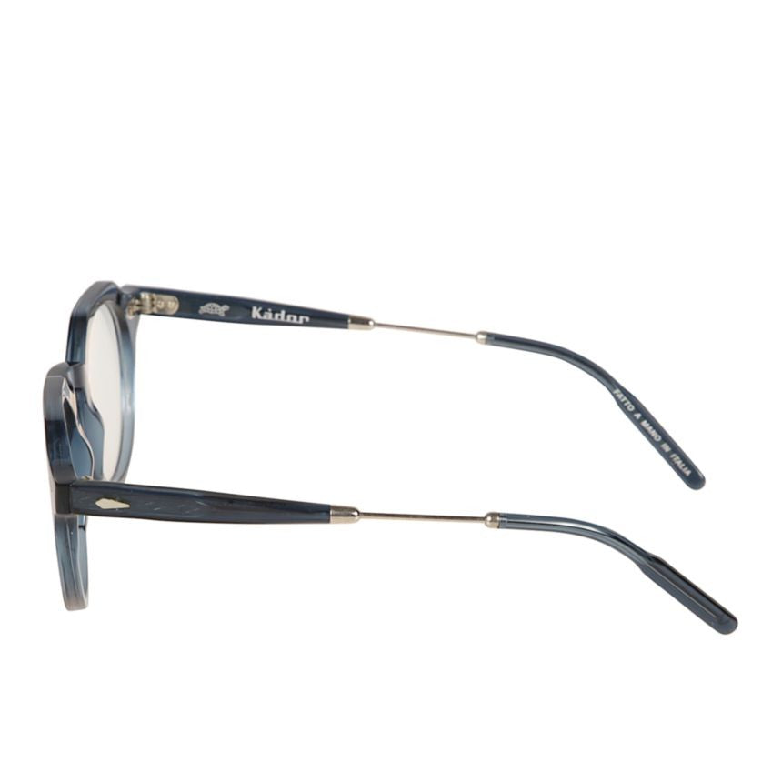 Kador Roket Translucent Smoky Blue Round Sunglasses With Angular Edges
