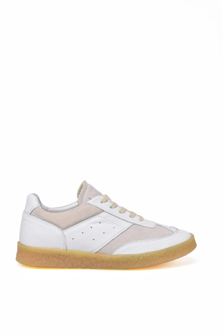 Mm6 By Maison Margiela Sneakers Suede Leather - White/Beige