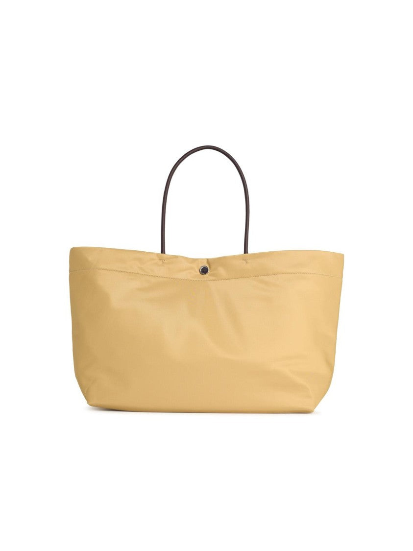Tory Burch Large 'Ella Twist' Bag In Beige Wheat Polyamide