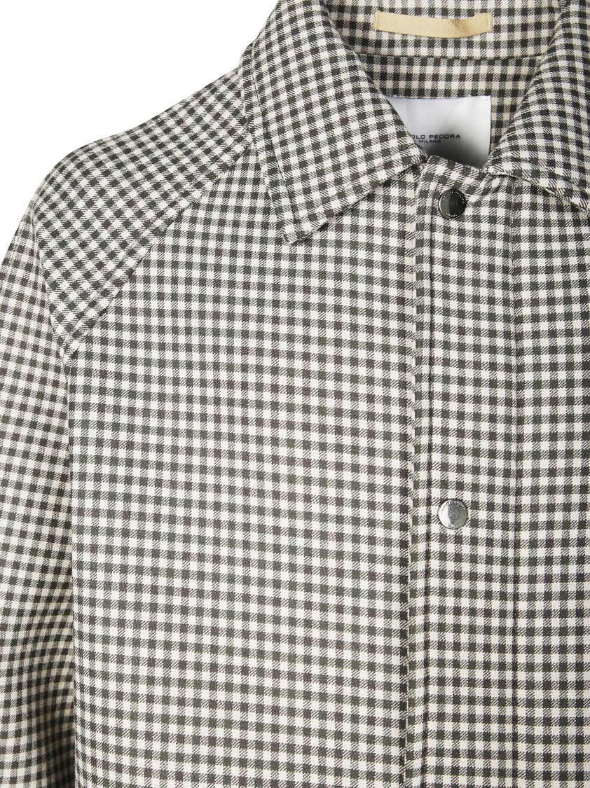 Paolo Pecora Structured Black Quilted Coat With Smooth Texture