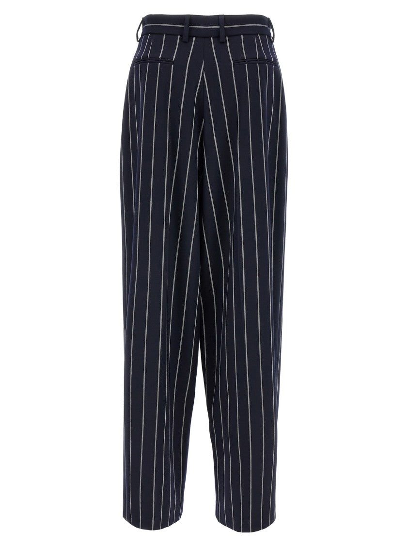 Giuseppe Di Morabito Classic Striped Viscose Blend Trousers