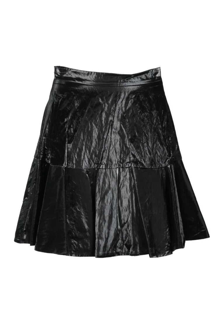 Elisabetta Franchi Flared Metallic Skirt - Black