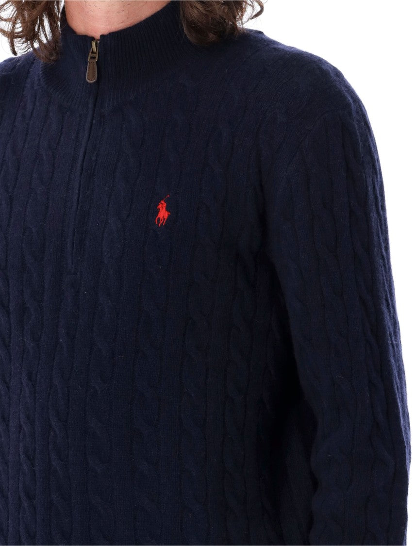 Polo Ralph Lauren Textured Cable Knit Half-Zip Sweater