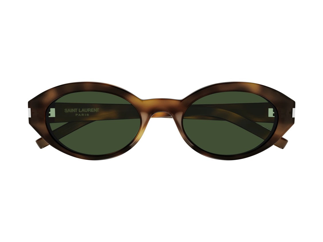 Saint Laurent Green Sl 567 Tortoiseshell Oversized Round Sunglasses