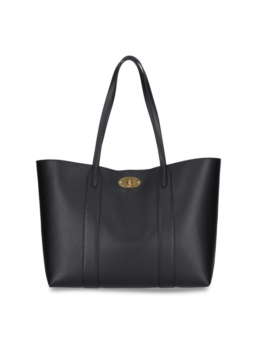 Mulberry Black Bayswater Grain Leather Tote Bag