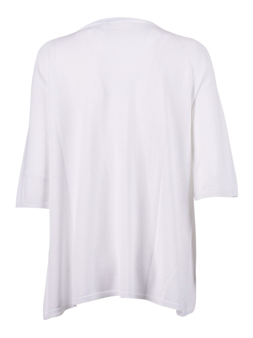 Kangra Cashmere Seamless Round Neck Elbow Top