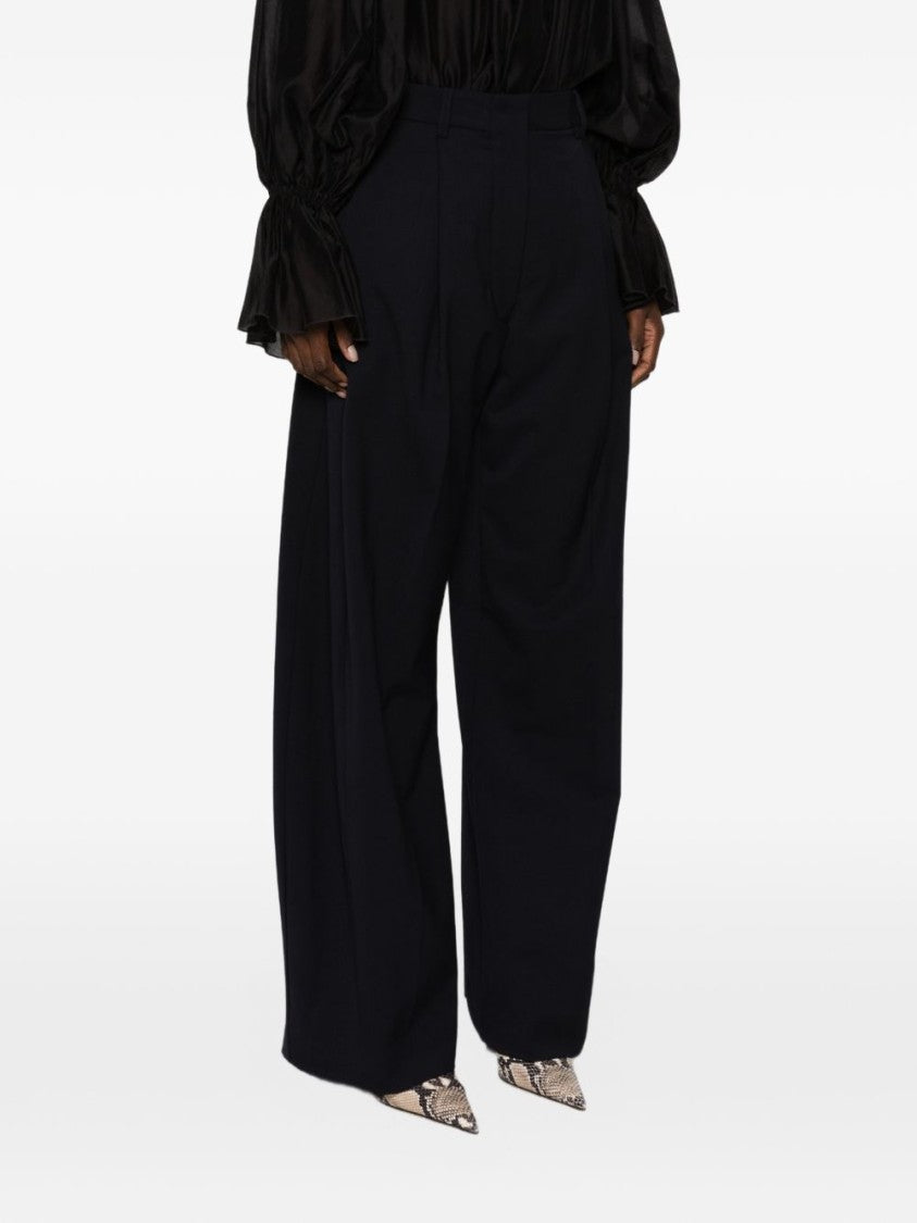 The Latest High-Waisted Pleated Wide-Leg Trousers