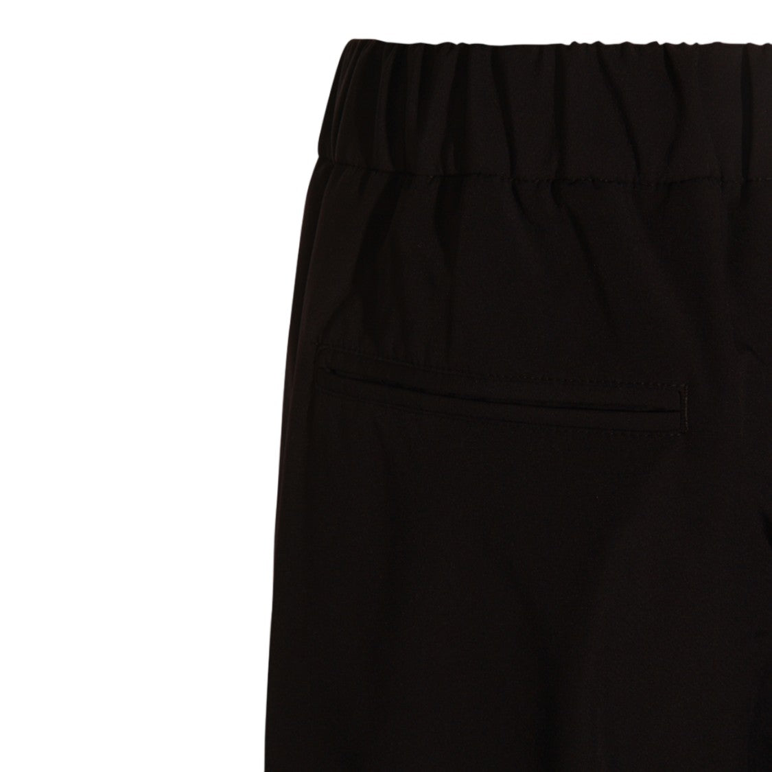 Herno Tapered Black Trousers With Drawstring Waist