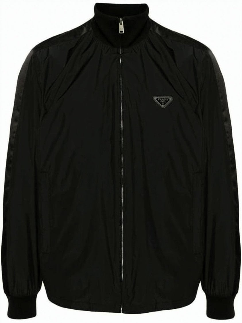 Prada Full Zip Closure Black Jacket