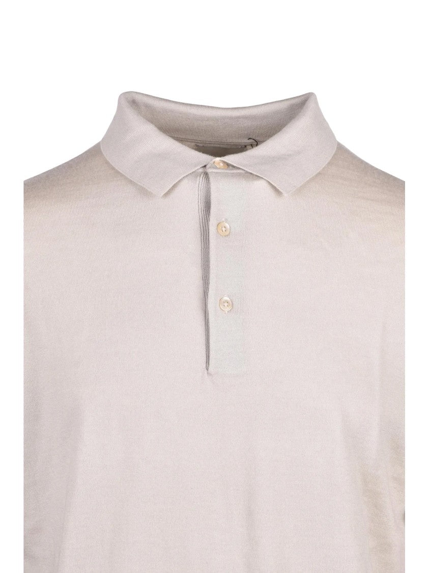 At.P.Co Refined Knitted Polo Sweater In Luxurious Merino Wool
