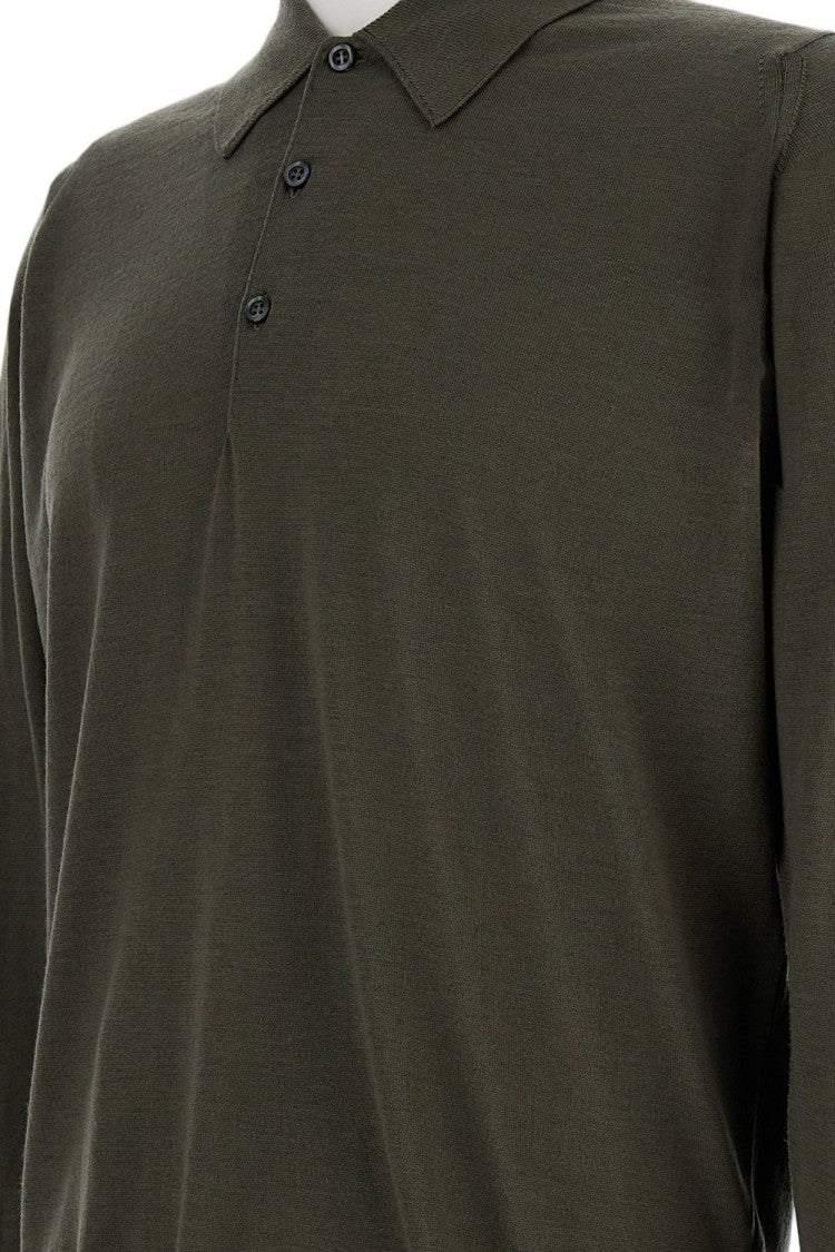 John Smedley Long-Sleeved Polo Shirt