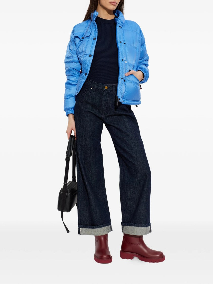 Moncler Grenoble Blue Mauduits Cropped Bomber Jacket