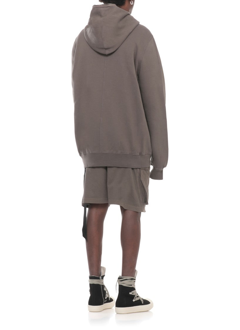 Drkshdw By Rick Owens Brown Jumbo Gimp Zip Hoodie